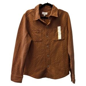 Goodfellow & Co woman’s Tan Quilted Shirt Jacket